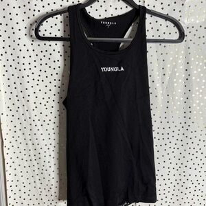 YoungLA Black Sleeveless Tank Top Athletic Style